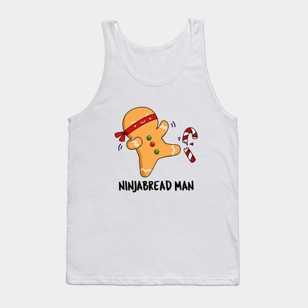 Ninjabread Man Cute Gingerbread Pun Tank Top by punnybone